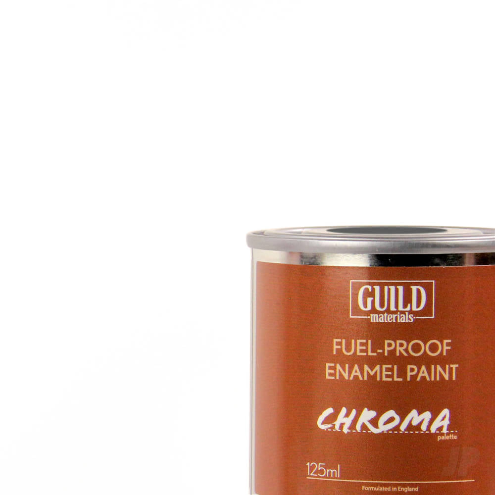 Guild Lane Chroma Enamel Fuelproof Paint Matt White (125ml Tin) GLDCHR6300 Main