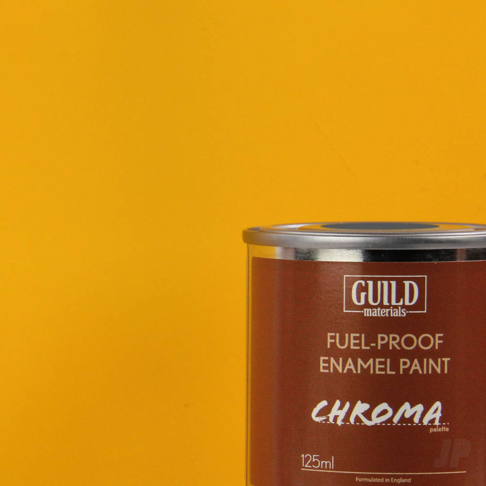 Guild Lane Chroma Enamel Fuelproof Paint Matt Cub Yellow (125ml Tin) GLDCHR6302 Main