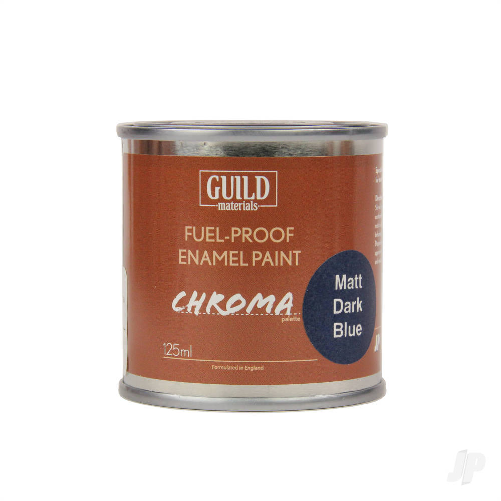 Guild Lane Chroma Enamel Fuelproof Paint Matt Dark Blue (125ml Tin) GLDCHR6304 1