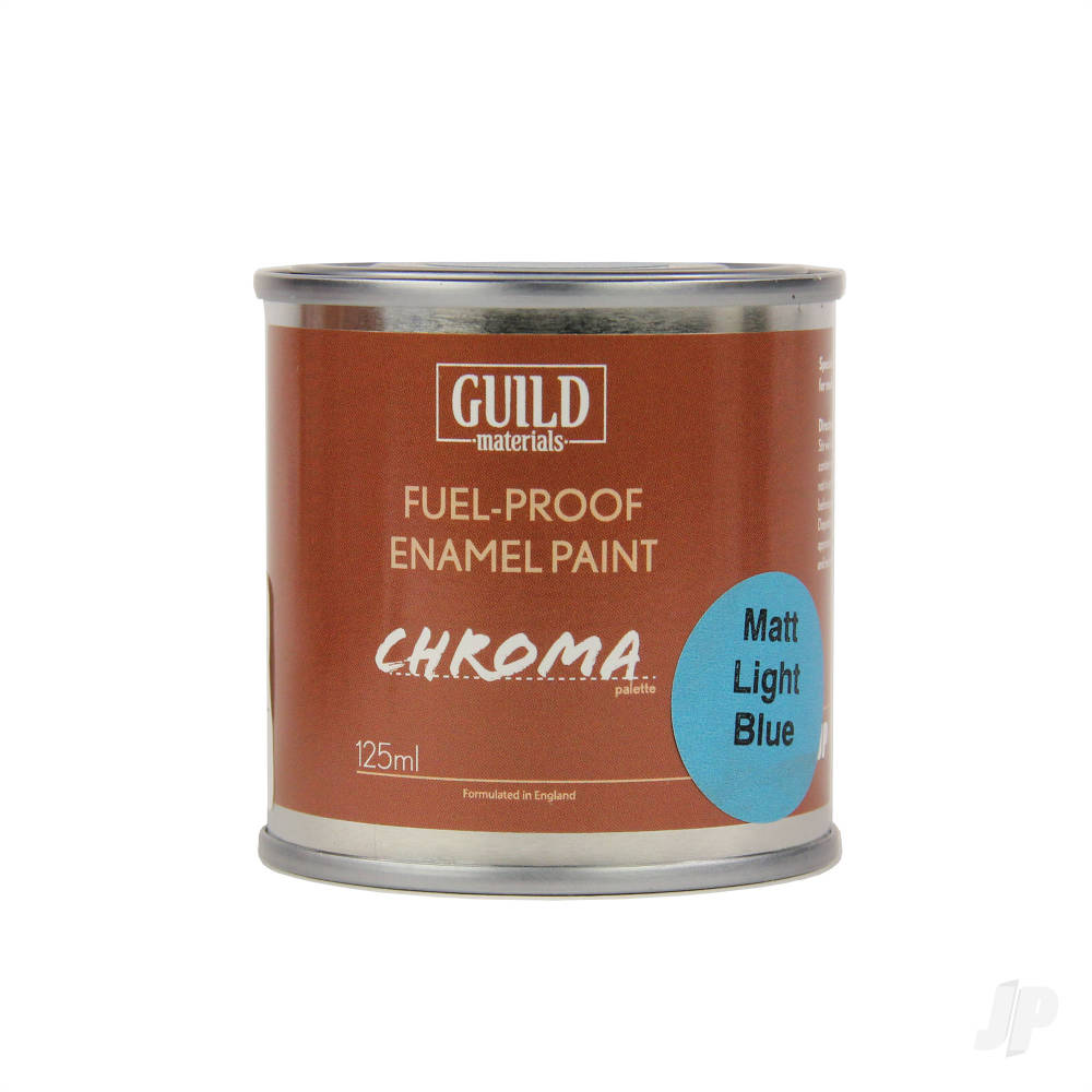 Guild Lane Chroma Enamel Fuelproof Paint Matt Light Blue (125ml Tin) GLDCHR6305 1