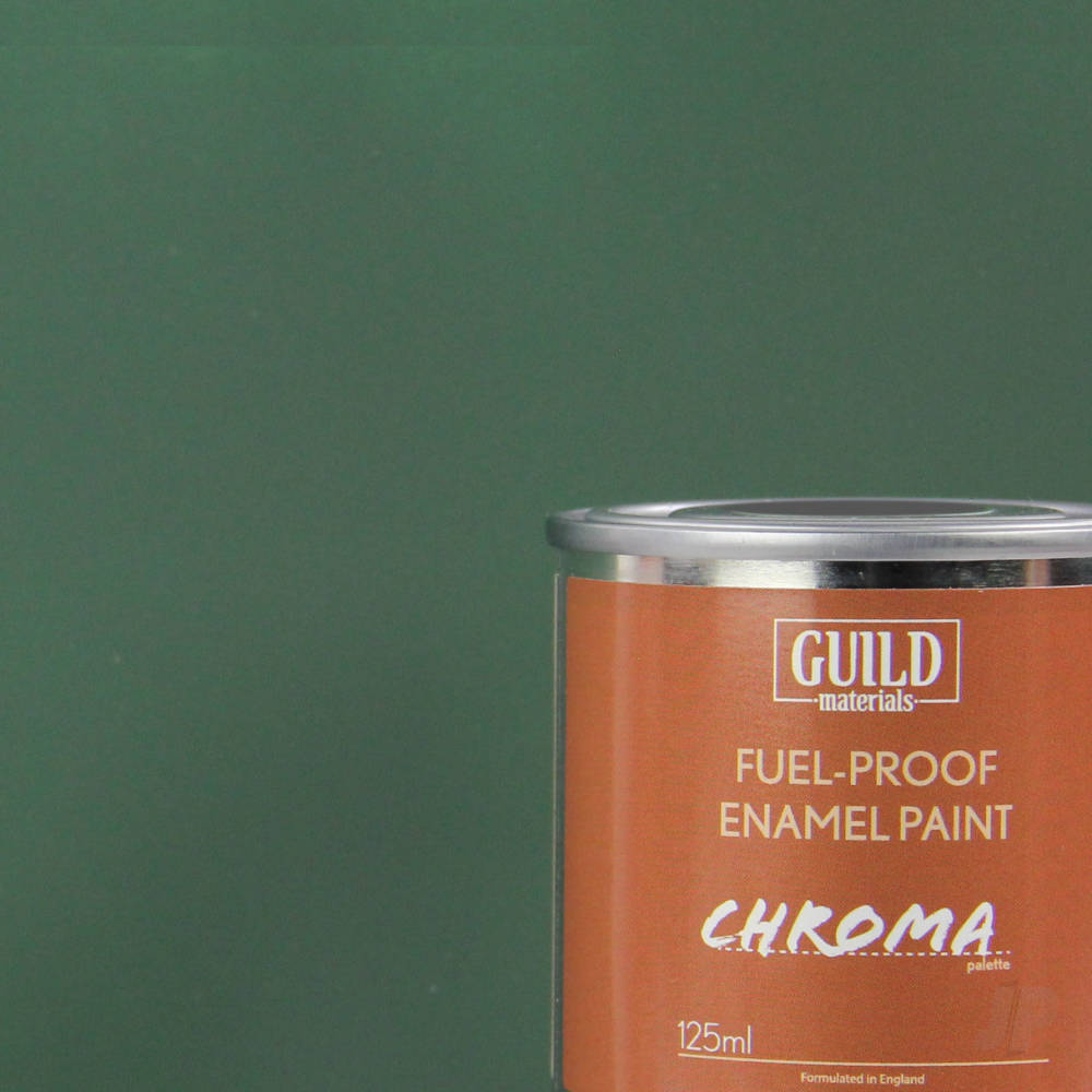 Guild Lane Chroma Enamel Fuelproof Paint Matt Dark Green (125ml Tin) GLDCHR6312 Main