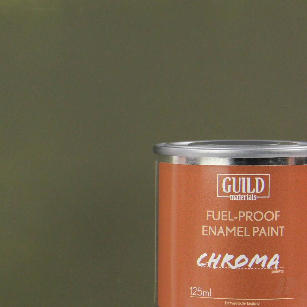 Guild Lane Chroma Enamel Fuelproof Paint Matt Olive Drab (125ml Tin) GLDCHR6315 Main