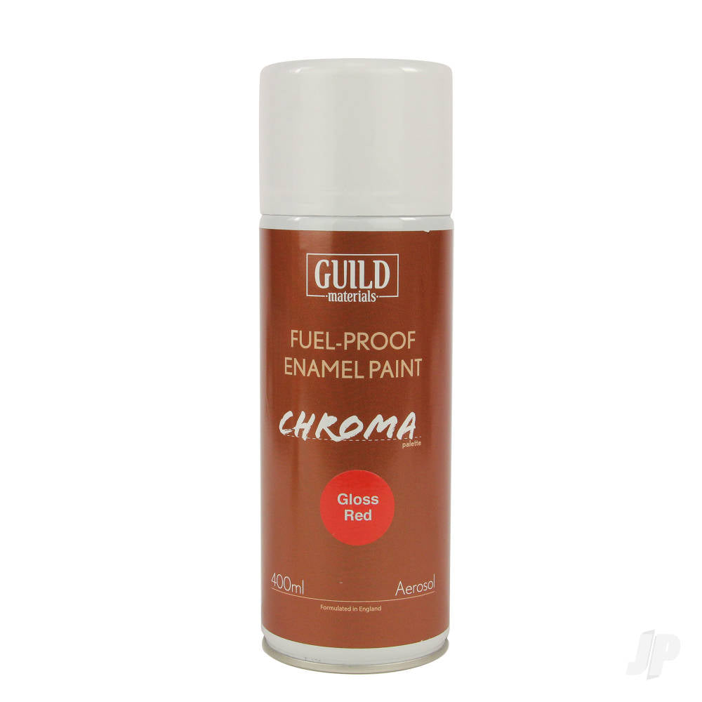 Guild Lane Chroma Enamel Fuelproof Paint Gloss Red (400ml Aerosol) GLDCHR6401 1