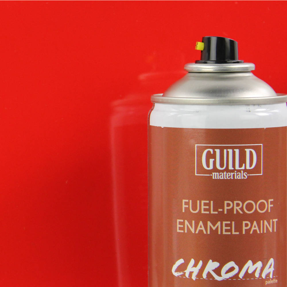 Guild Lane Chroma Enamel Fuelproof Paint Gloss Red (400ml Aerosol) GLDCHR6401 Main