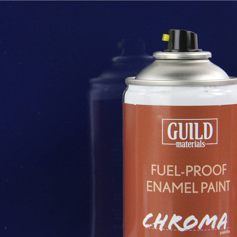 Guild Lane Chroma Enamel Fuelproof Paint Gloss Dark Blue (400ml Aerosol) GLDCHR6404 Main