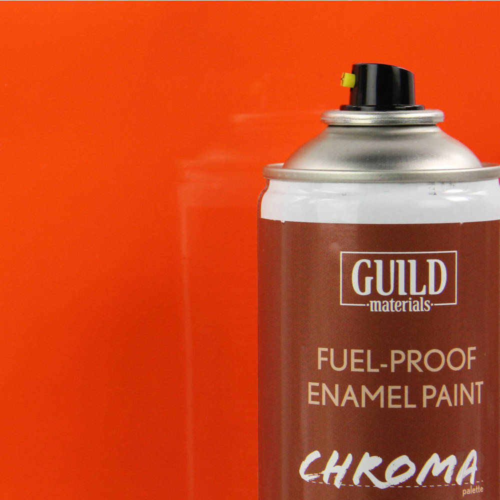 Guild Lane Chroma Enamel Fuelproof Paint Gloss Orange (400ml Aerosol) GLDCHR6406 Main