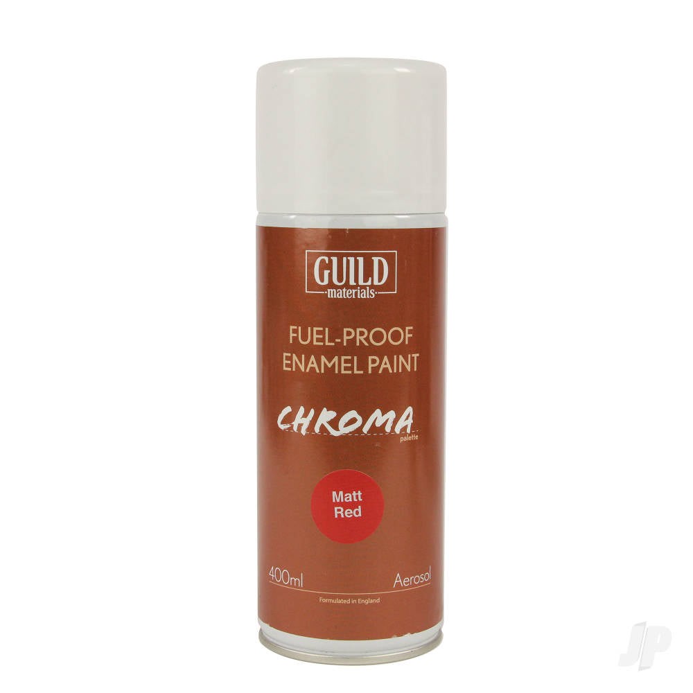 Guild Lane Chroma Enamel Fuelproof Paint Matt Red (400ml Aerosol) GLDCHR6501 1