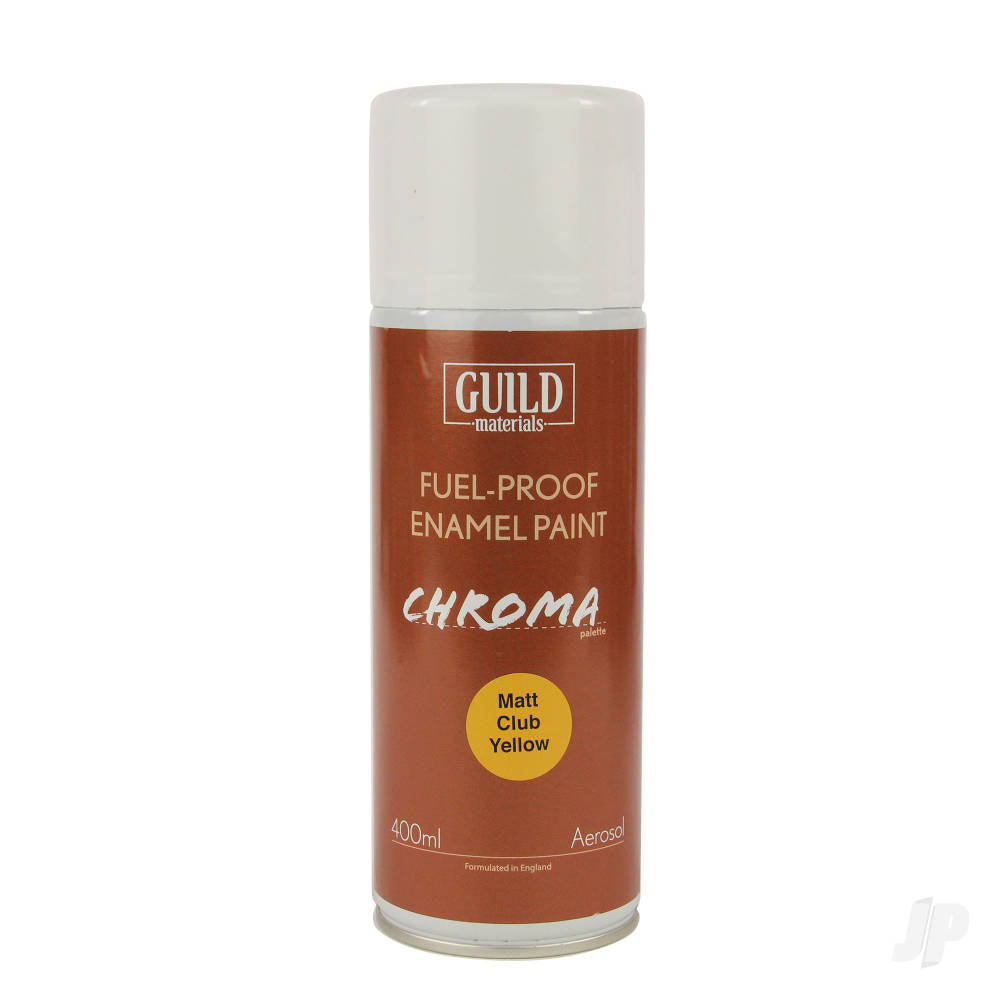 Guild Lane Chroma Enamel Fuelproof Paint Matt Cub Yellow (400ml Aerosol) GLDCHR6502 1