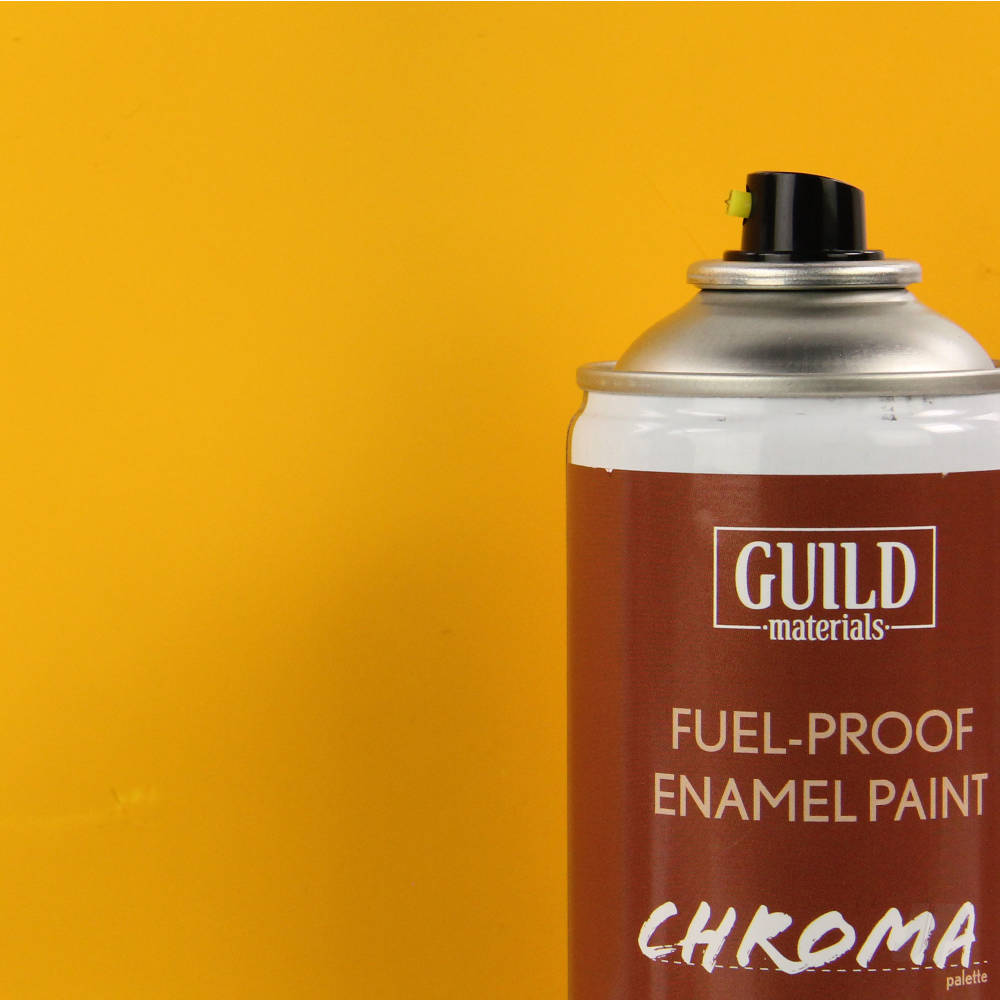 Guild Lane Chroma Enamel Fuelproof Paint Matt Cub Yellow (400ml Aerosol) GLDCHR6502 Main