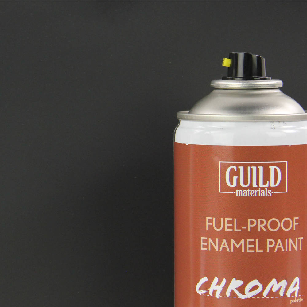 Guild Lane Chroma Enamel Fuelproof Paint Matt Black (400ml Aerosol) GLDCHR6503 Main