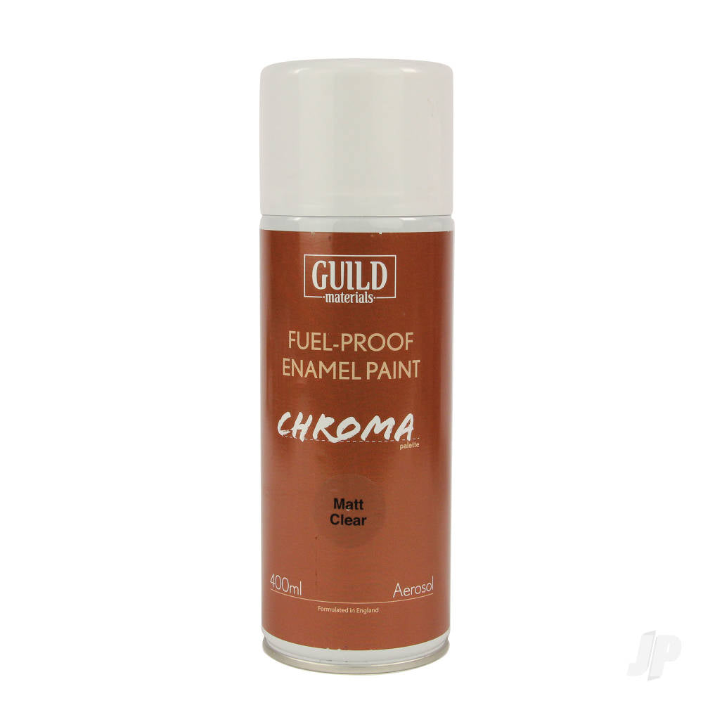 Guild Lane Chroma Enamel Fuelproof Paint Matt Clear (400ml Aerosol) GLDCHR6508 1