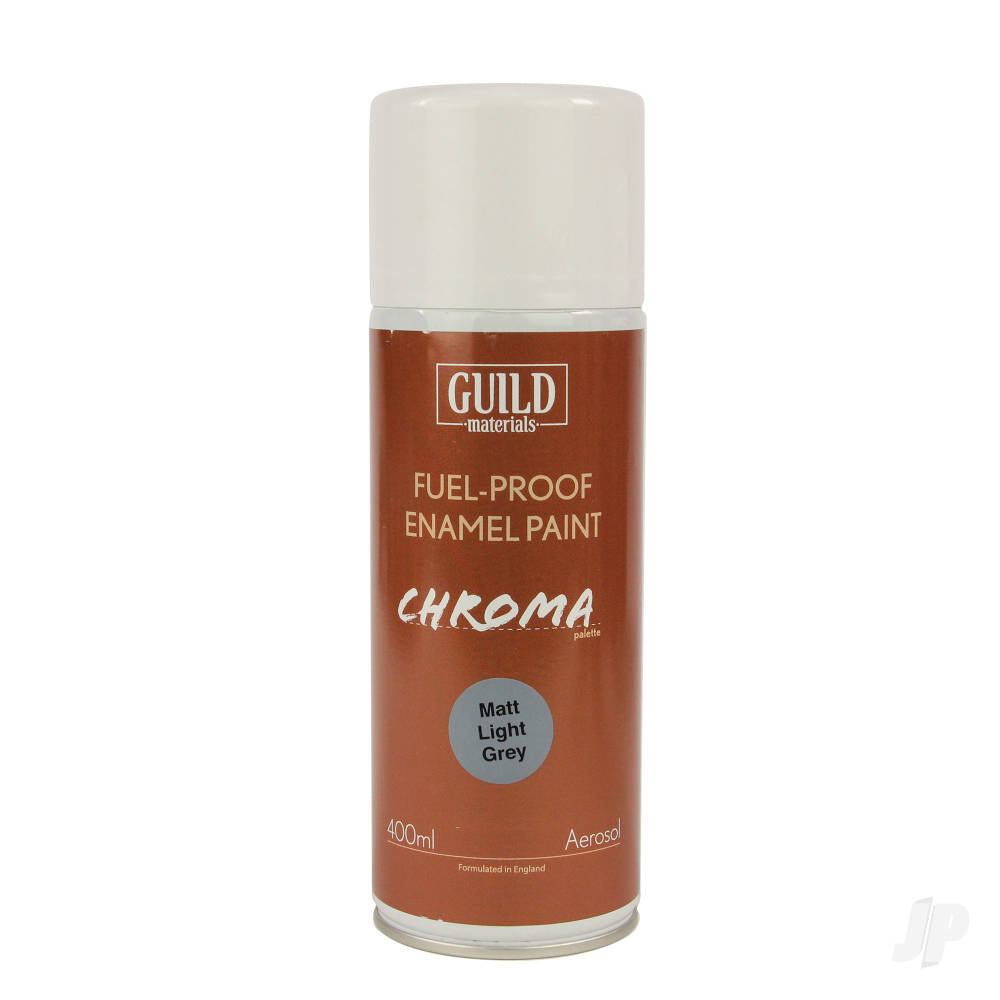 Guild Lane Chroma Enamel Fuelproof Paint Matt Light Grey (400ml Aerosol) GLDCHR6510 1