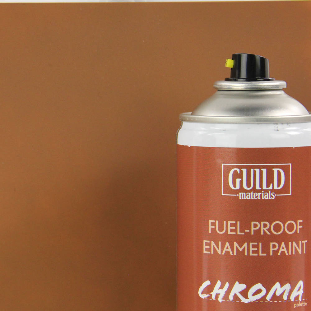 Guild Lane Chroma Enamel Fuelproof Paint Matt Dark Earth (400ml Aerosol) GLDCHR6514 Main