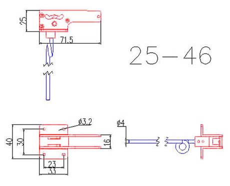 E-flite 25 - 46 Tricycle Electric Retracts F-EFLG330 drawing