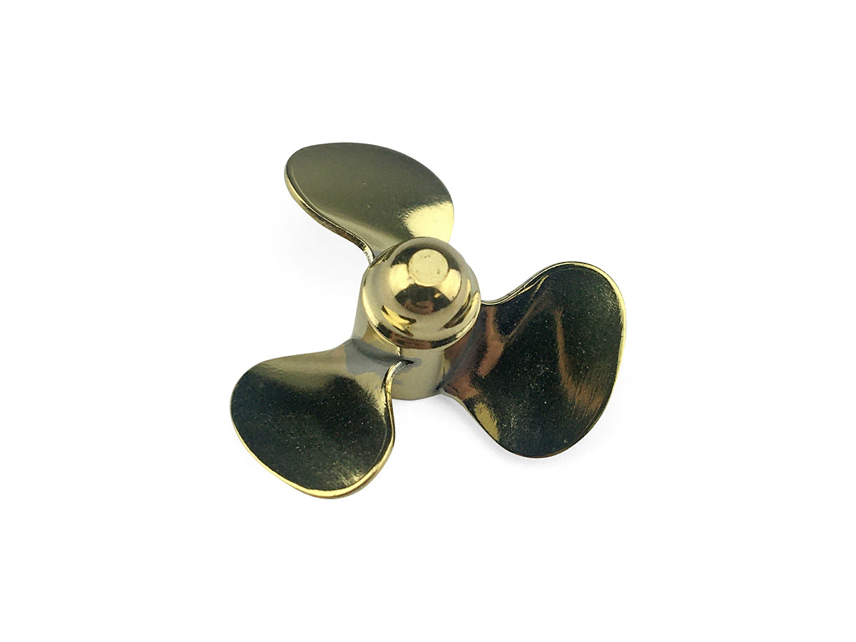 Brass Propeller (Classic), 3 Blade, 25mm, M4, RH