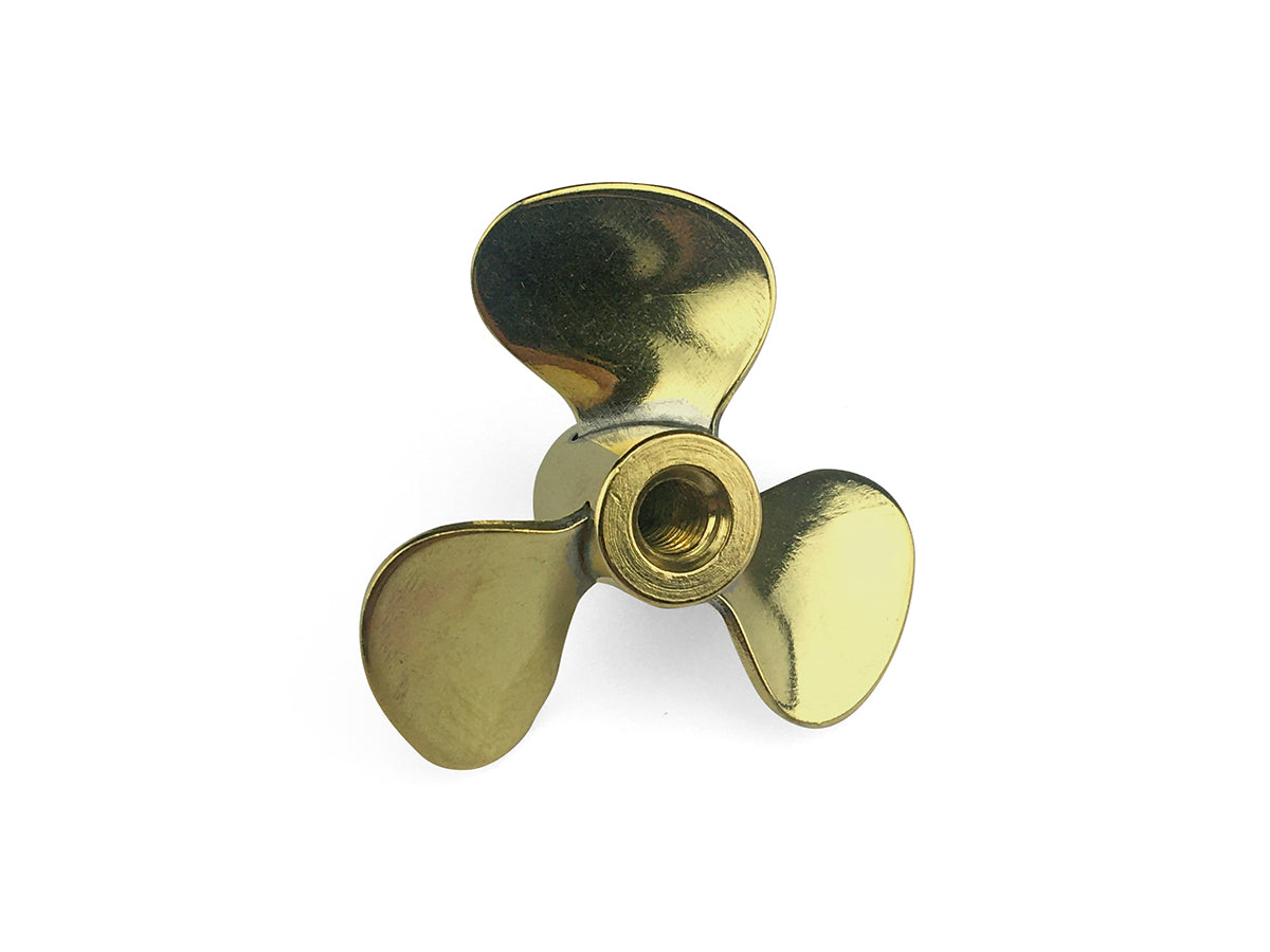 Brass Propeller (Classic), 3 Blade, 30mm, M4, LH