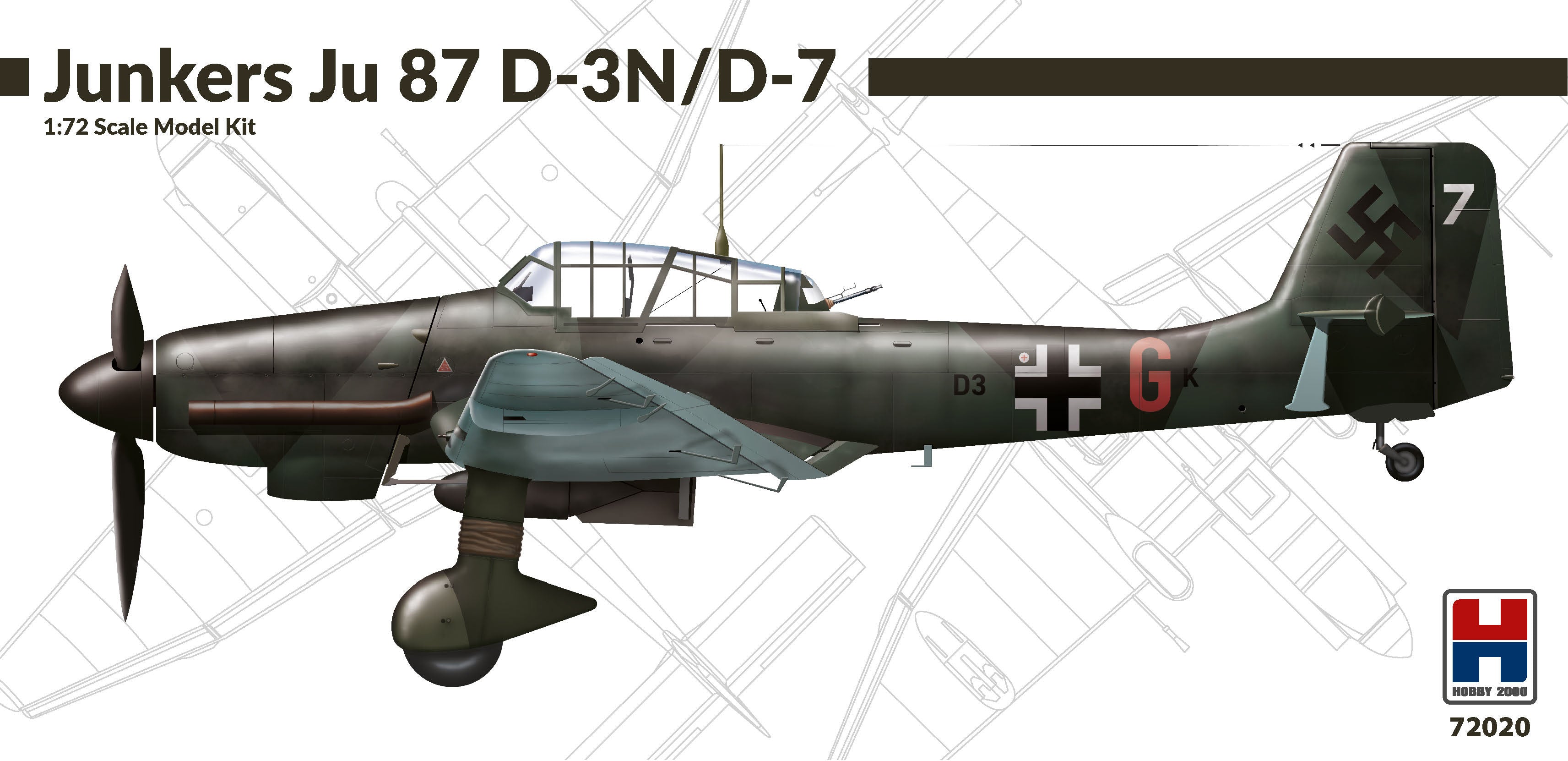 Junkers Ju-87D-3N/D-7 'Stuka' (ex-Fujimi) -H2K72020  - Hobby 2000