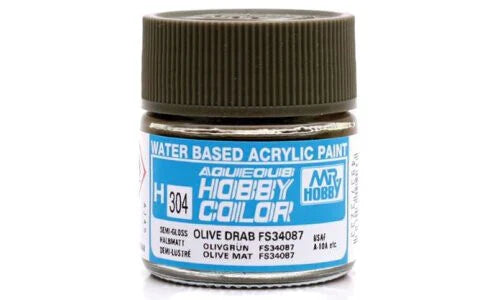 Mr Hobby Aqueous Hobby Color 10ml H-304 Olive Drab FS34087 (US)