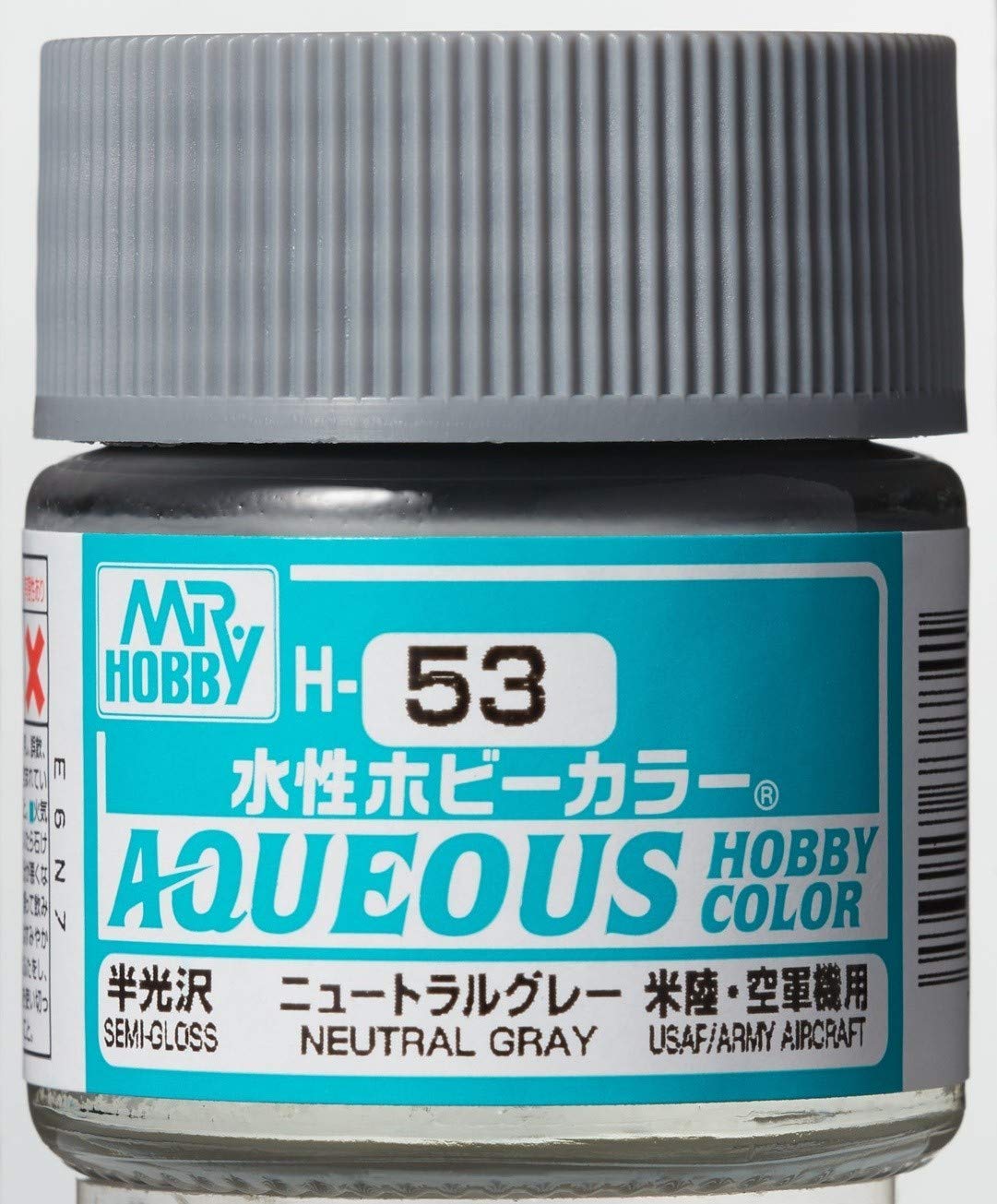 Mr Hobby Aqueous Hobby Color 10ml H-053 Neutral Gray (US)