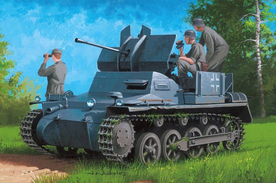Flakpanzer 1A with ammunition trailer