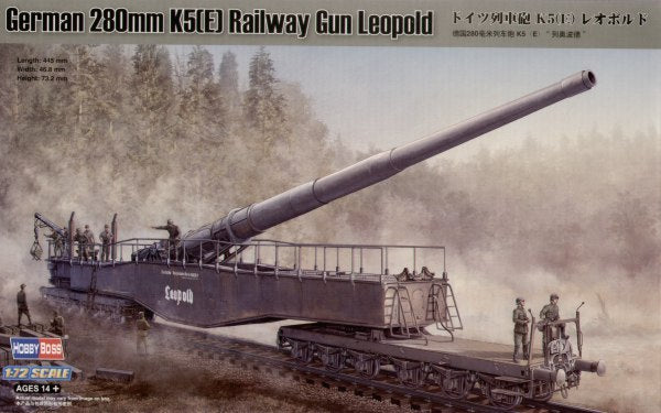 Hobbyboss 1:72 - German 280mm K5(E) Railway Gun Leopold