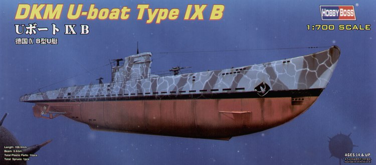 Hobbyboss 1:700 - WWII U-Boot Type 9B