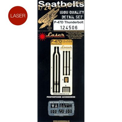Republic P-47D Thunderbolt - seatbelts (designed to be used with Kinetic Model Kits, Model and Vintage Hobby kits)