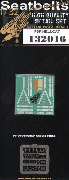 Grumman F6F-3/F6F-3N/F6F-5/F6F-5N Hellcat seatbelts . 2 sets of fabric belts with etched buckles (designed to be used with Trumpeter kits)