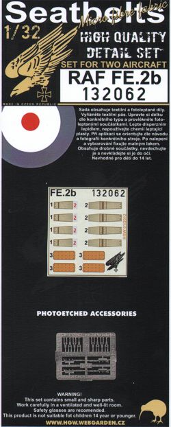 Royal_Aircraft_Factory FE.2b seatbelts (designed to be used with Wingnut Wings kits)