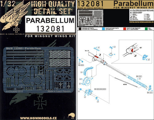 PARABELLUM (PE Set) Photo-etched (designed to be used with Roden and Wingnut Wings kits