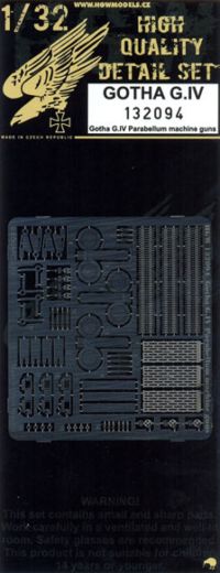GOTHA G.IV Parabellum MG (PE Set) (designed to be used with Wingnut Wings kits)