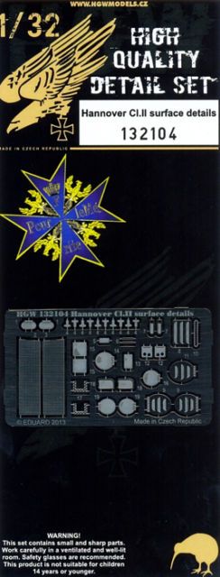 Hannover Cl.II SURFACE DETAILS (designed to be used with Wingnut Wings kits)