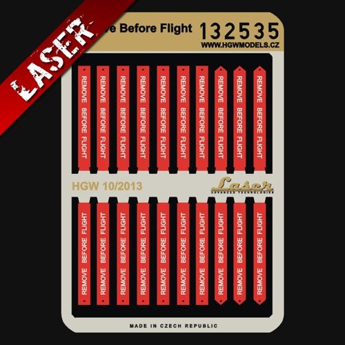 Remove Before Flight/RBF (laser)