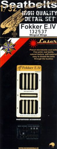 Fokker E.IV Laser seatbelts (designed to be used with Wingnut Wings kits)