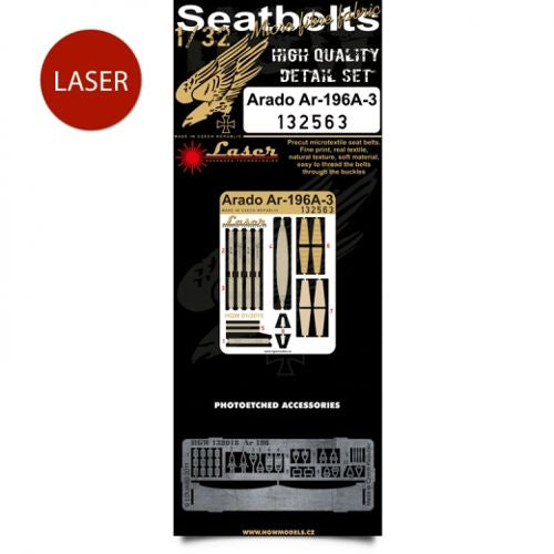 Arado Ar-196A-3 pre-cut (laser) seatbelts (designed to be used with Revell kits)