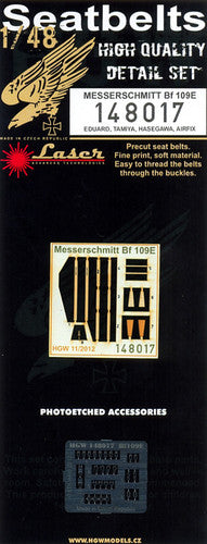 Messerschmitt Bf-109E - LASERseatbelts , PHOTOETCHED ACCESSORIES, LASER