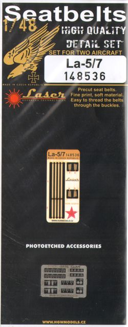 Lavochkin La-5/La-7 seatbelts (designed to be used with Academy, Eduard kits, Gavia, Hobbycraft and Zezda kits)[La-5FN]