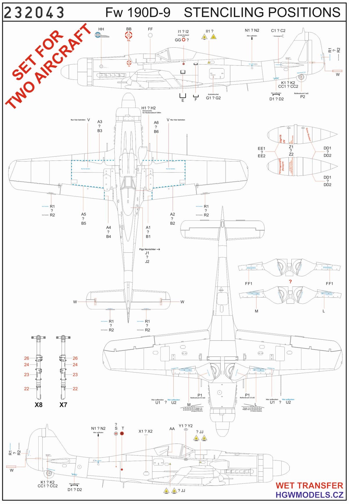 Focke-Wulf Fw-190D-9 - Stencils