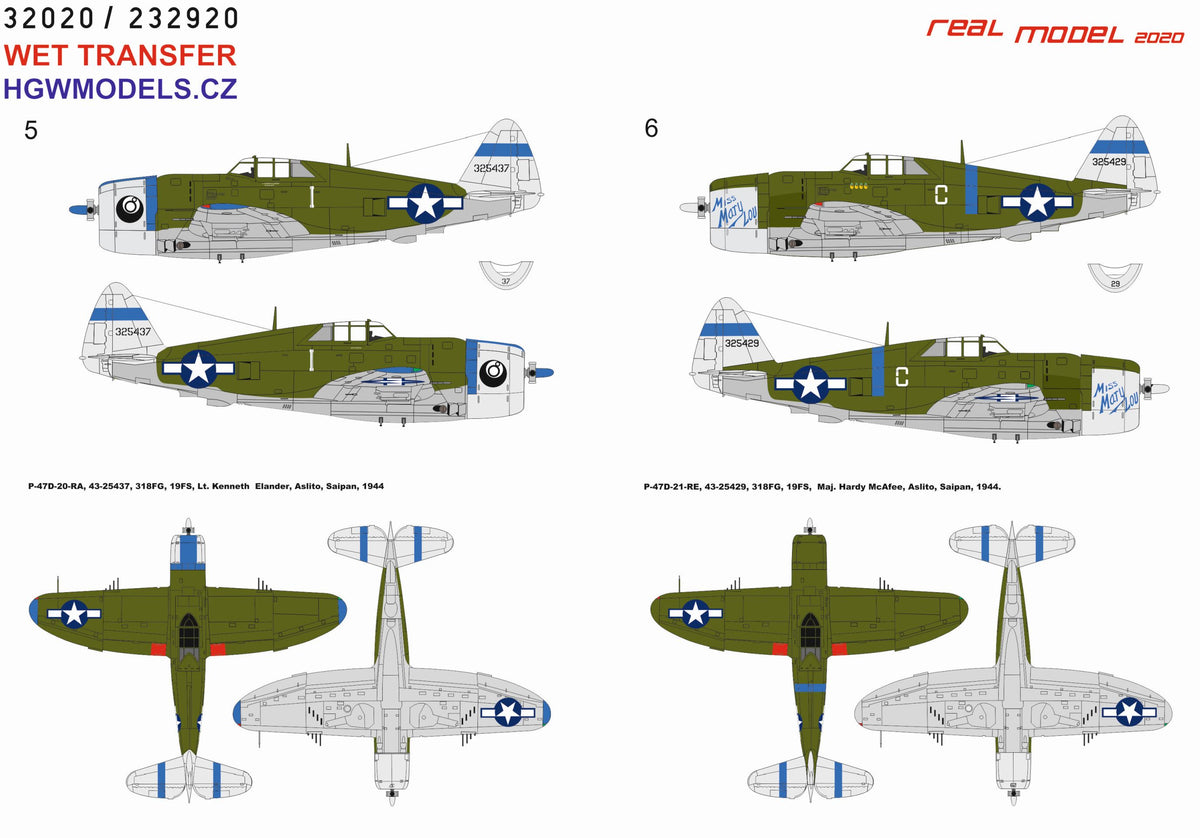 Republic P-47D Thunderbolt Razorback over Saipan