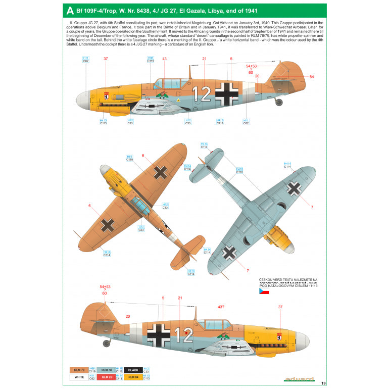 Messerschmitt Bf-109 'Afrika' - Markings