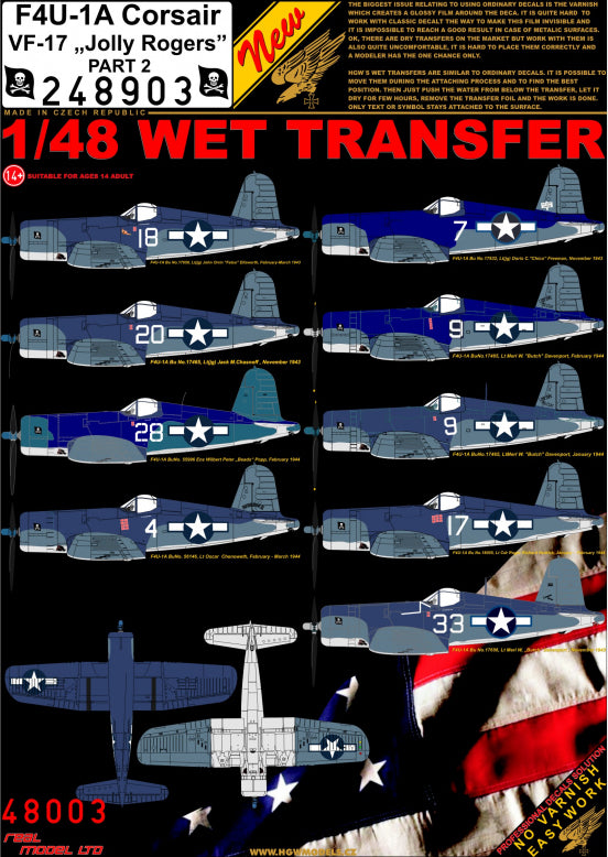 Vought F4U-1A Corsair VF-17 'Jolly Rogers' - Part 2