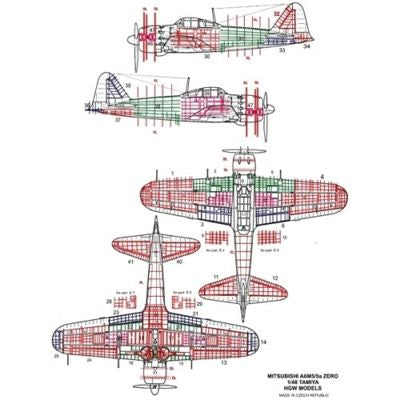 Re-released! Mitsubishi A6M5/A6M5a Zero riveting set (designed to be used with Tamiya kits)