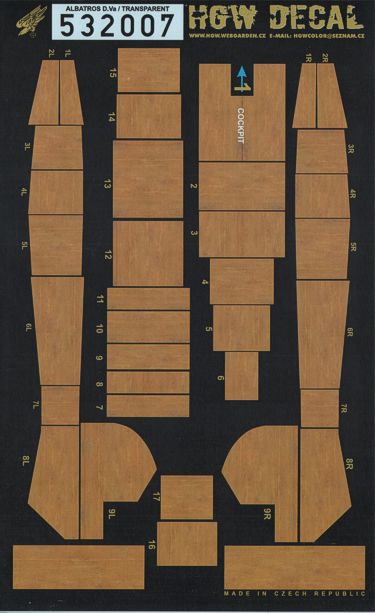 Albatros D.V/D.Va (designed to be used with Wingnut Wings kits) TRANSPARENT
