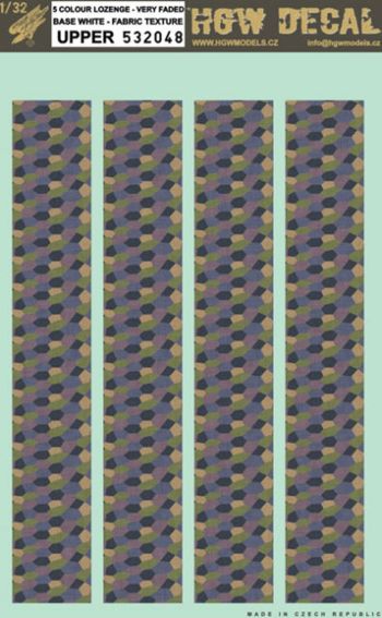 5 COLOUR LOZENGE - BASE WHITE - FABRIC TEXTURE - UPPER