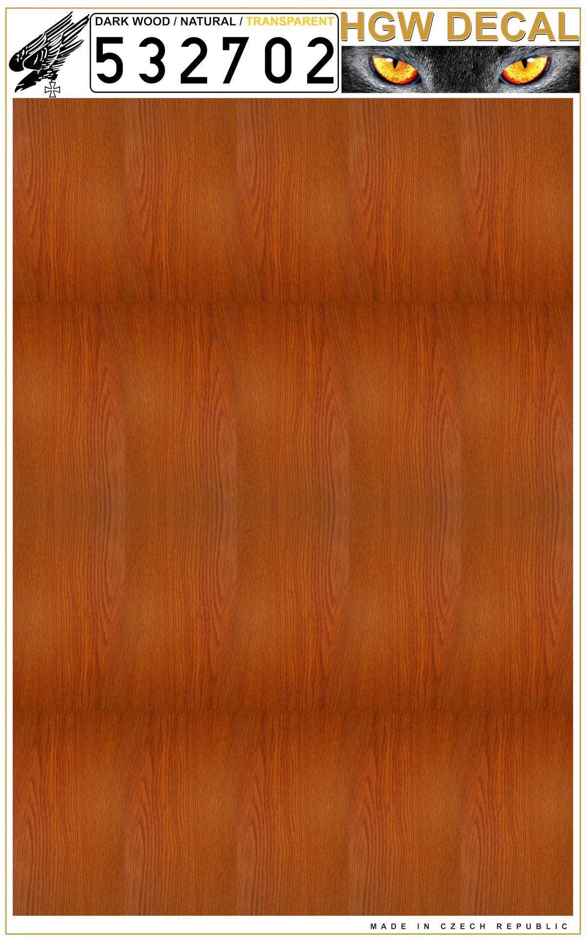 Natural Dark Wood transparent no grid sheet: A4