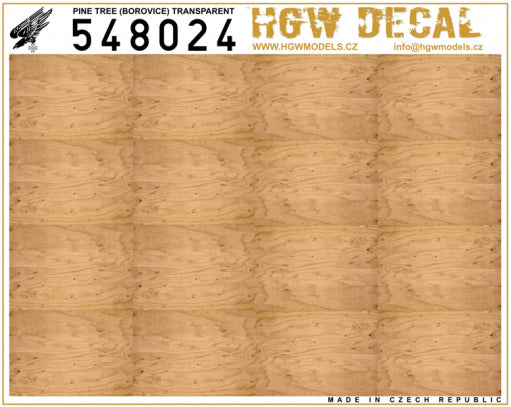 Pine Tree - Transparent (NO GRID) Features: a new backing paper with white background - no optical distortion of the final shade, big format of decals.