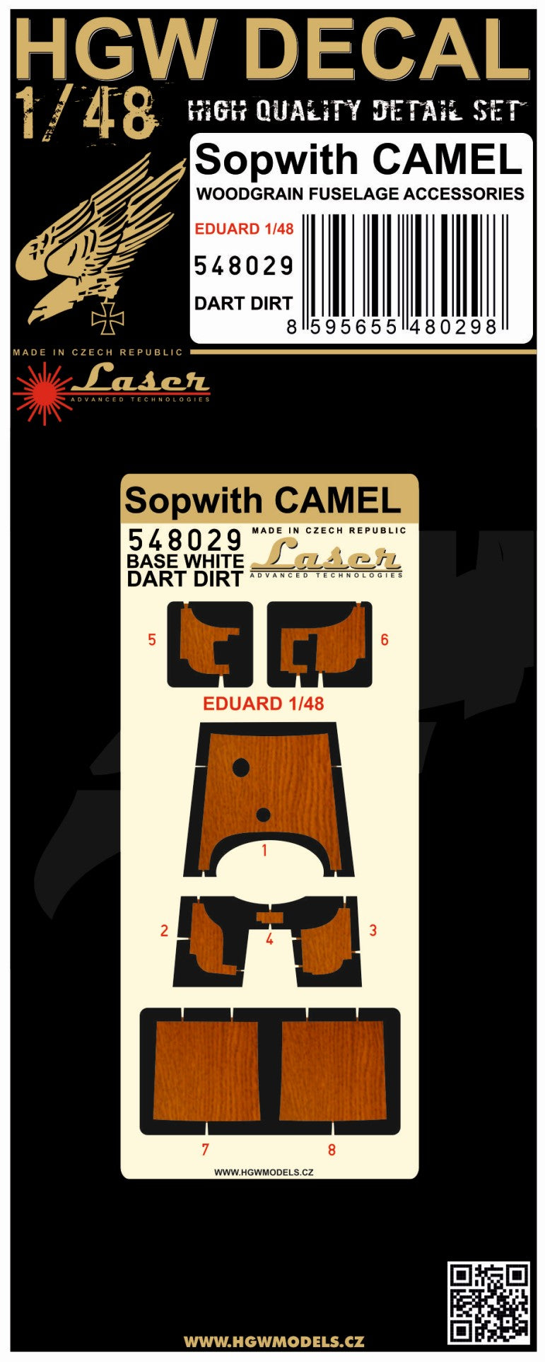 Sopwith Camel - Dark Wood Eduard Decals