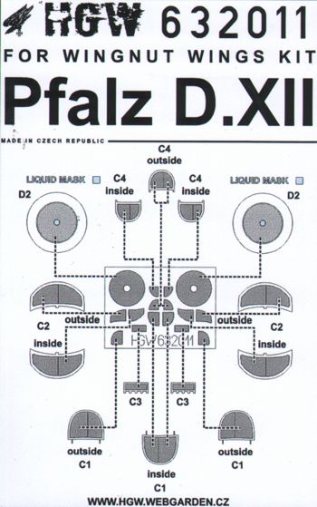 Pfalz D.XII (designed to be used with Wingnut Wings kits)
