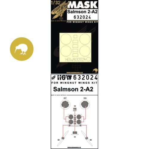 SALMSON 2-A2 - MASKS (designed to be used with Wingnut Wings kits)