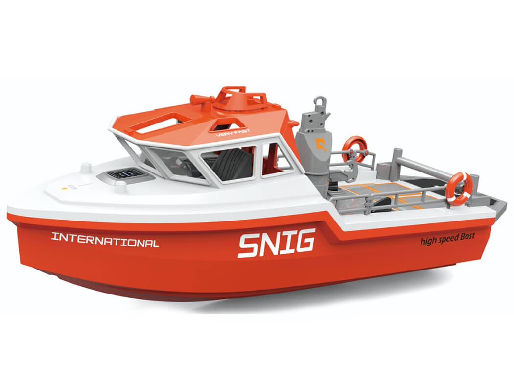 Heng Long Snig Rescue RTR Boat Brushless 320mm - White / Red